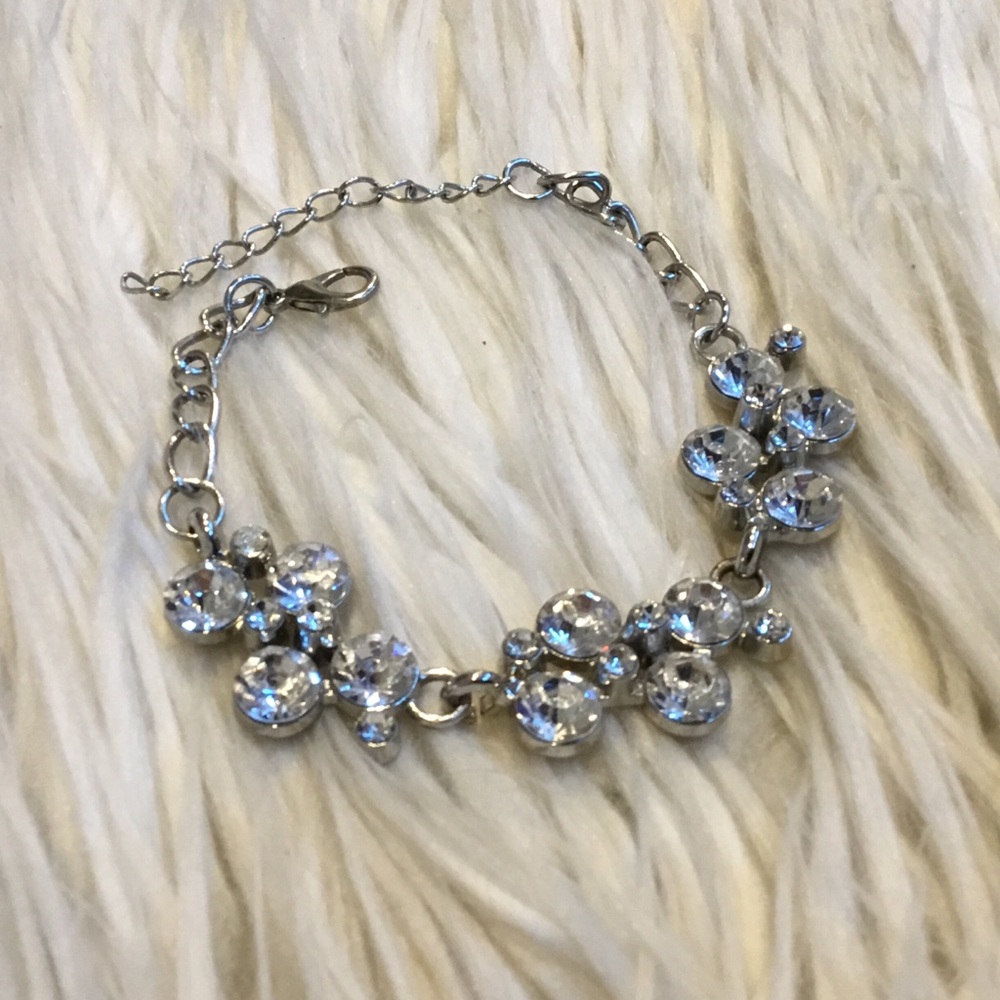 Vintage Crystal Silver Bracelet - Picture 3 of 4